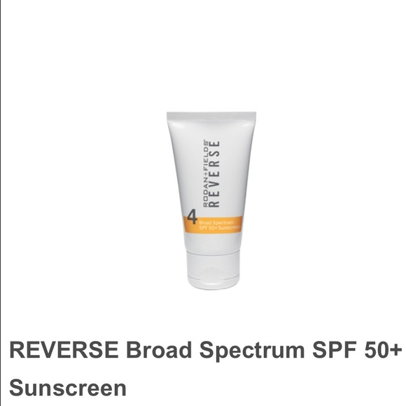 Rodan + Fields reverse SPF 50 sunscreen.
