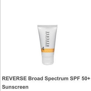 Rodan + Fields reverse SPF 50 sunscreen.