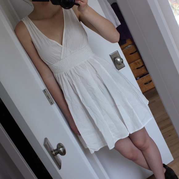 H&M White Cross Front Dress