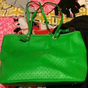 Green Fake Designer purse.