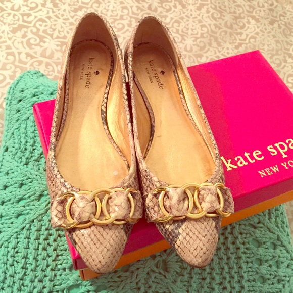 Kate Spade Eryn Snakeskin Flats
