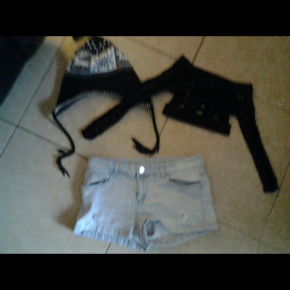 Light blue Jean denim short shorts size 9 winter