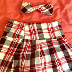 Skirt and hair bow