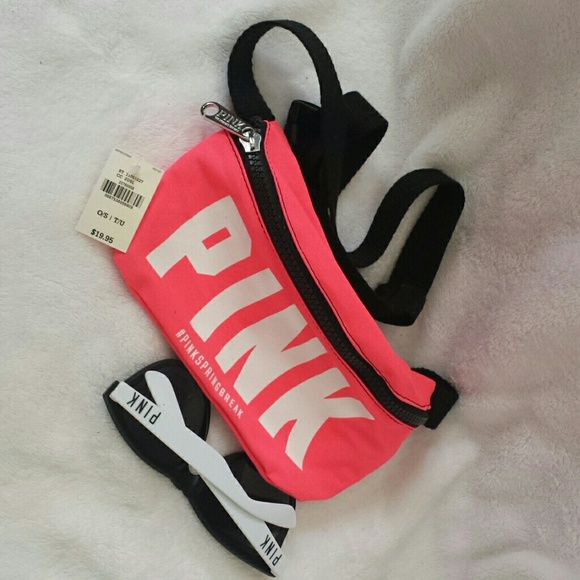Pink spring break fanny pack AND sunglasses!