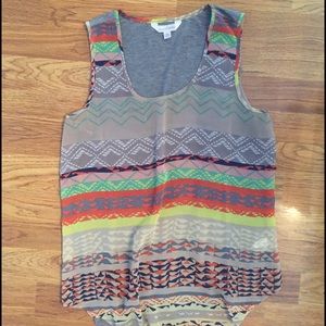 Aztec print tank