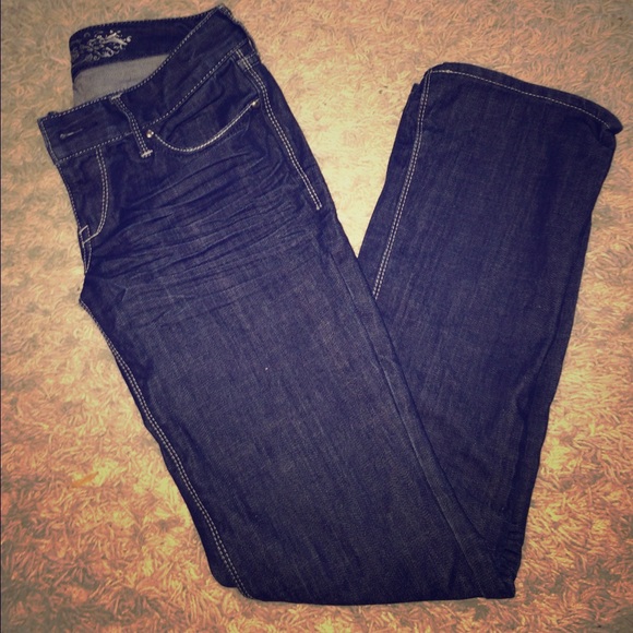 Express jeans, dark denim, boot cut