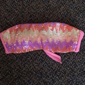 VS Sequin bandeau swim top size small