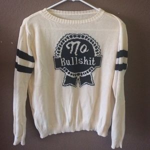 brandy melville "no bs" sweater