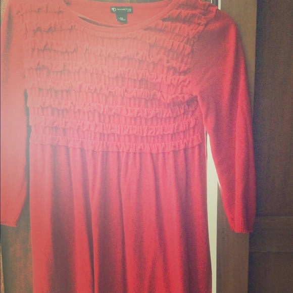 Red sweater dress