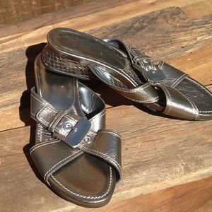 👡 Stuart Weitzman Metallic Silver Sandals ❤️