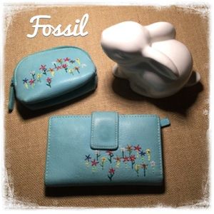 Fossil Precious Wallet & Coin Purse Combo