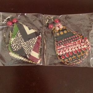 Lightweight patterned earrings.