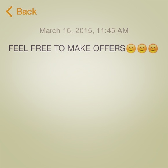 Feel free to make any offers