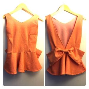 Peplum Bow Top