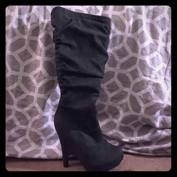 High heel boots, 7.5 Gray