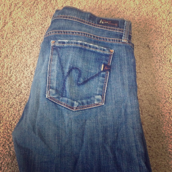 Size 28 citizens of humanity dark wash jeans.