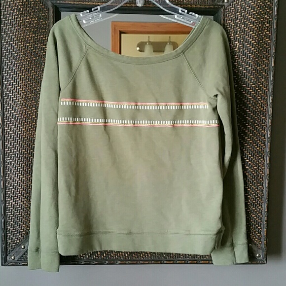 Soft light Olive pullover scoop neck.