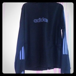 2002 purple & black polyester Adidas tracksuit.