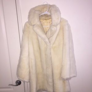 White fur coat