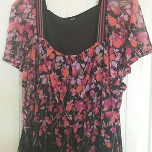 Women's Plus Size Floral Top