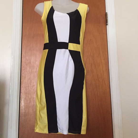 Black & Yellow BodCon Dress