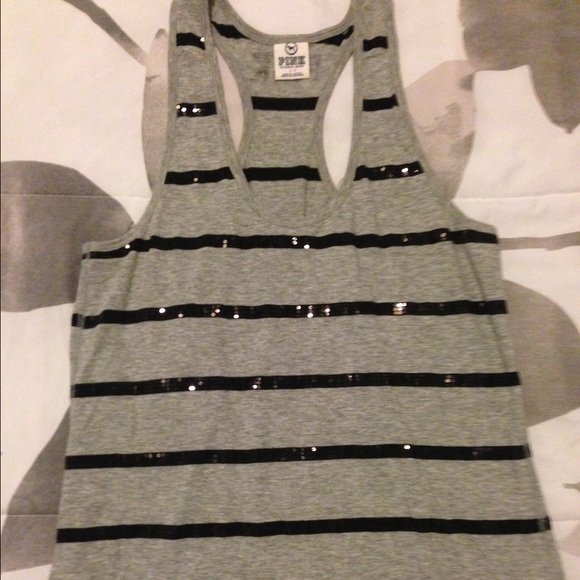 Pink- VS- sparkle tank top - Picture 2 of 3