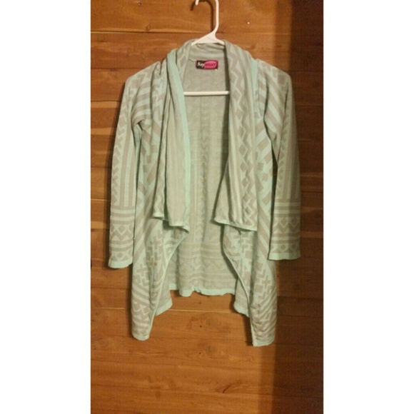 Mint and grey cardigan