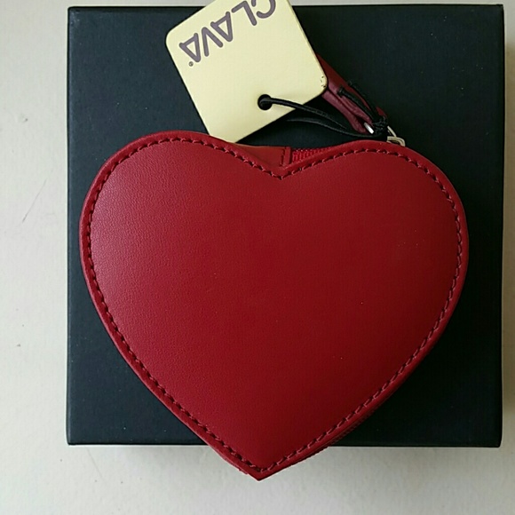 New Red Leather Coin Purse