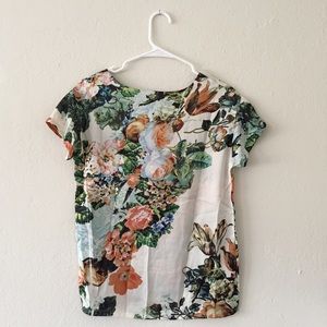 silk floral top