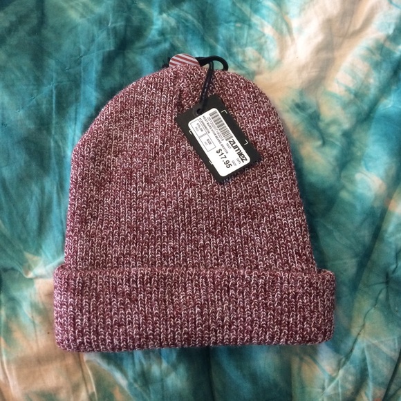 Burgundy beanie