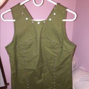 Kate Spade Military Studded Green Dress