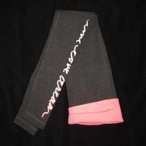 Live Love Dream gray coral foldover leggings S💞