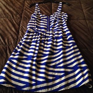 Blue and white striped sun dress!