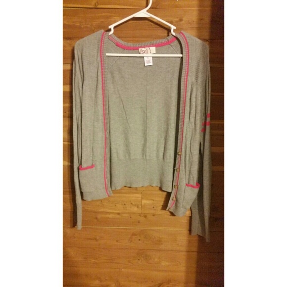 Pink and grey cardigan
