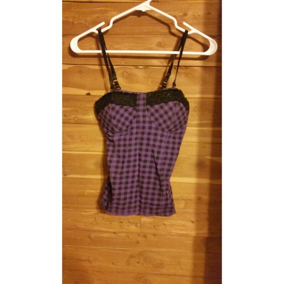 Purple and black cami