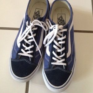 Blue and white vans