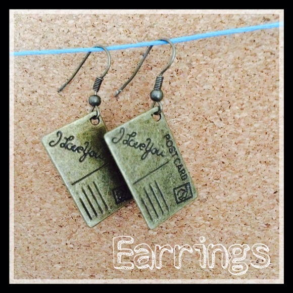 Postcard earrings