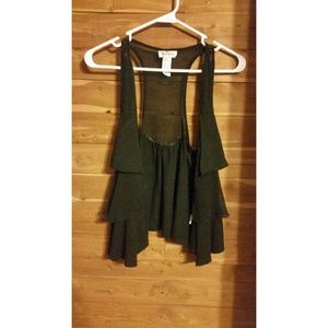 Black layered cardigan