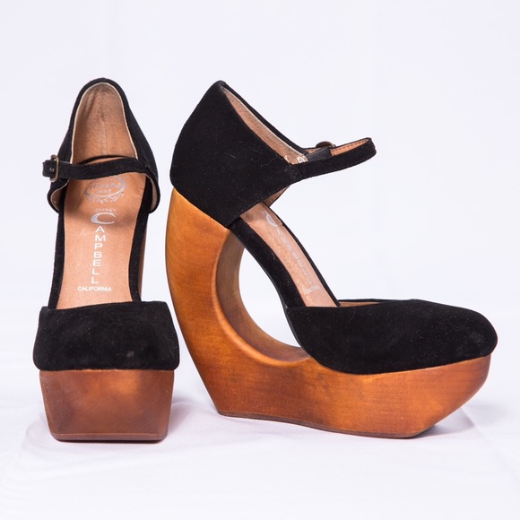 Jeffrey Campbell architectural cutout wedges