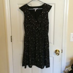 BCBGeneration Stars & Galaxies black ruffle dress