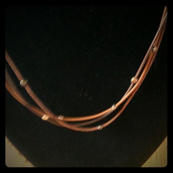 Silpada triple strand leather necklace N1833