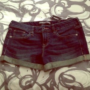 Brand new express denim shorts