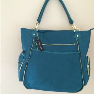 Large turquoise purse