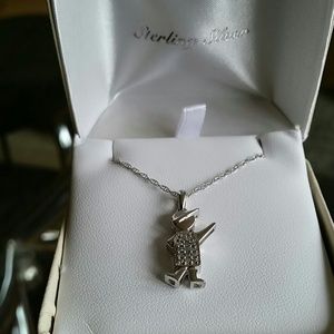 Sterling silver pendant with diamonds. NWOT