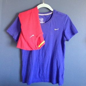 Two Nike Dri-Fit Shirts