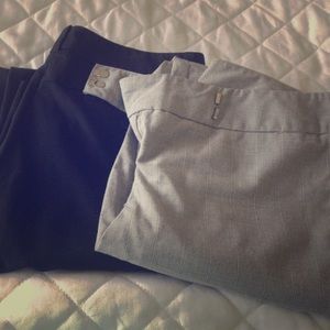 NY&Co dress pants; black and light grey 6 petite