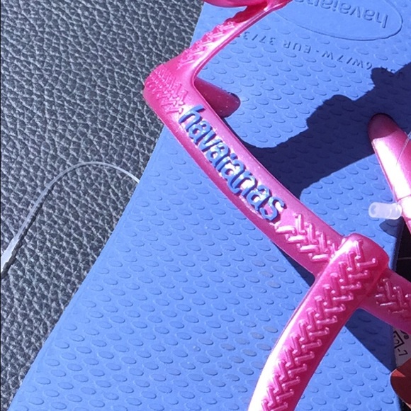 NWT Havaianas Freedom Sandals Blue/Pink - Picture 3 of 4