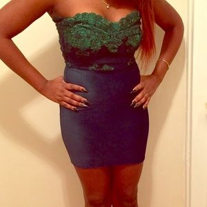 Green Custom Velvet Dress