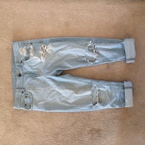 LF Light Blue Boyfriend Ripped Jeans