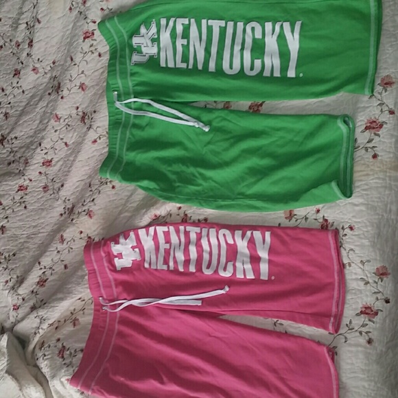 NWOT UK pink and green sweatpants